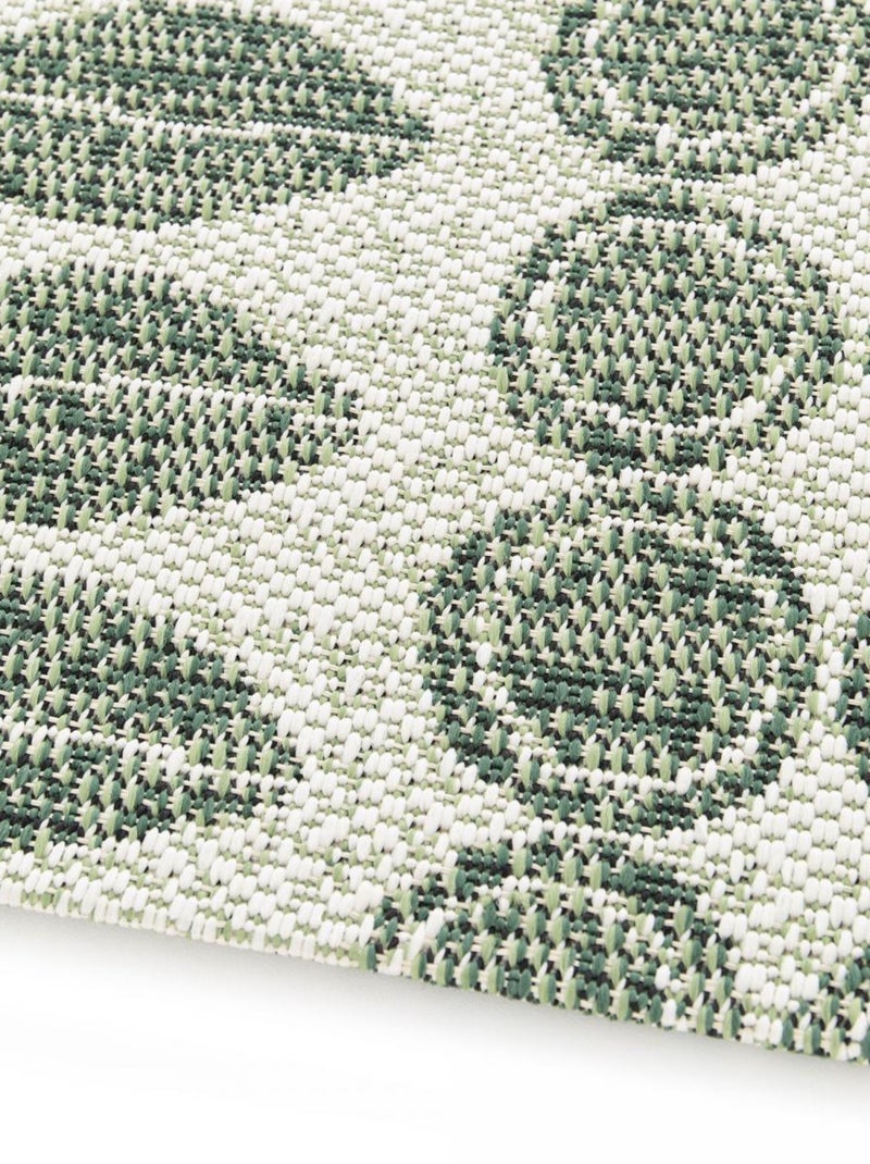 Tapis extérieur tissé kilim rectangle CASADA 1 Vert - Kiabi