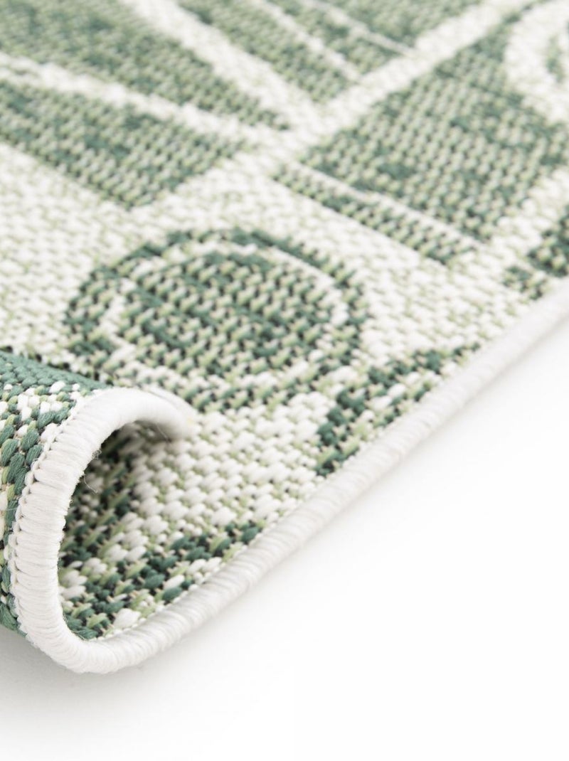 Tapis extérieur tissé kilim rectangle CASADA 1 Vert - Kiabi