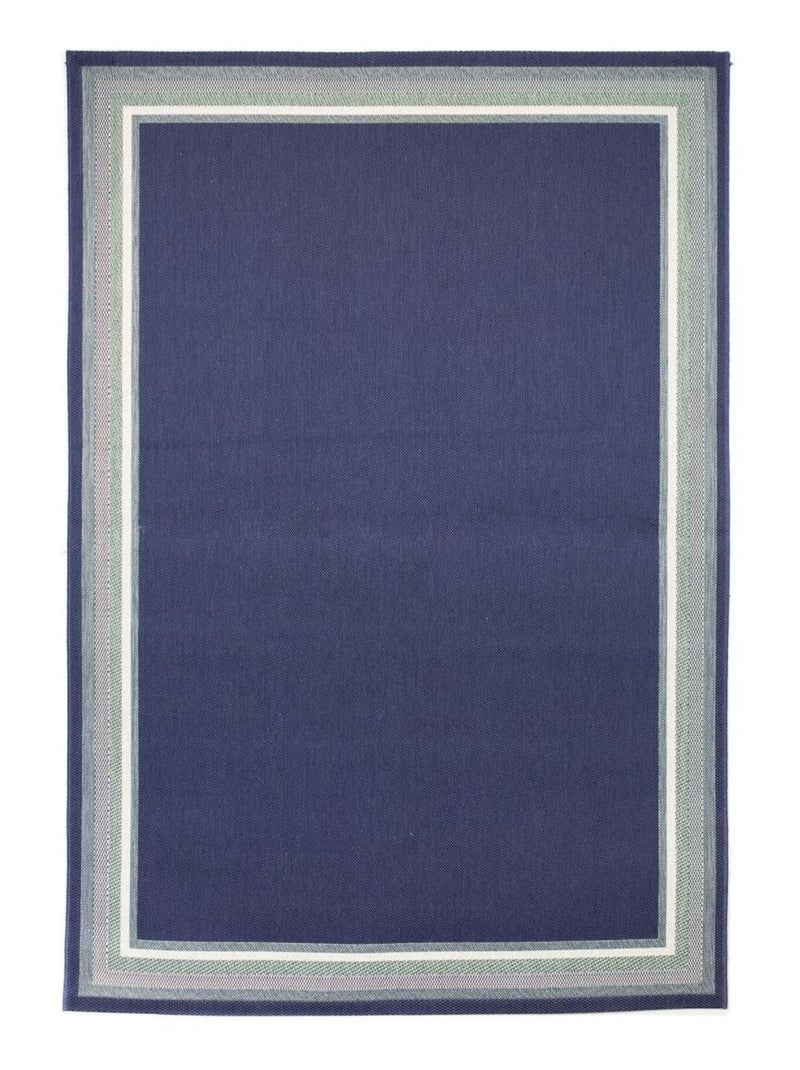 Tapis extérieur tissé kilim rectangle casada 13 Bleu - Kiabi