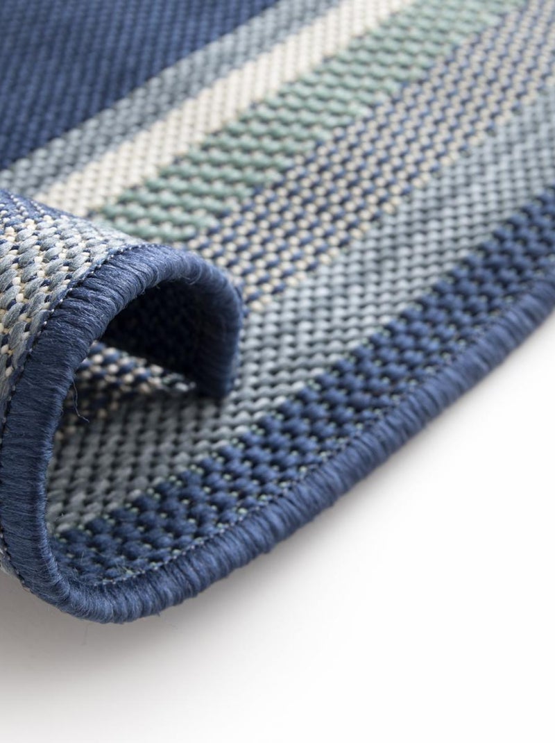 Tapis extérieur tissé kilim rectangle casada 13 Bleu - Kiabi