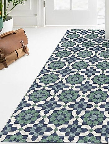Tapis extérieur tissé kilim rectangle casada 14