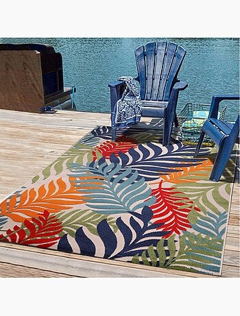 Tapis extérieur tissé kilim rectangle CHIMEK