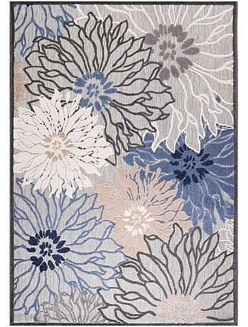 Tapis extérieur tissé kilim rectangle CHIMEKA