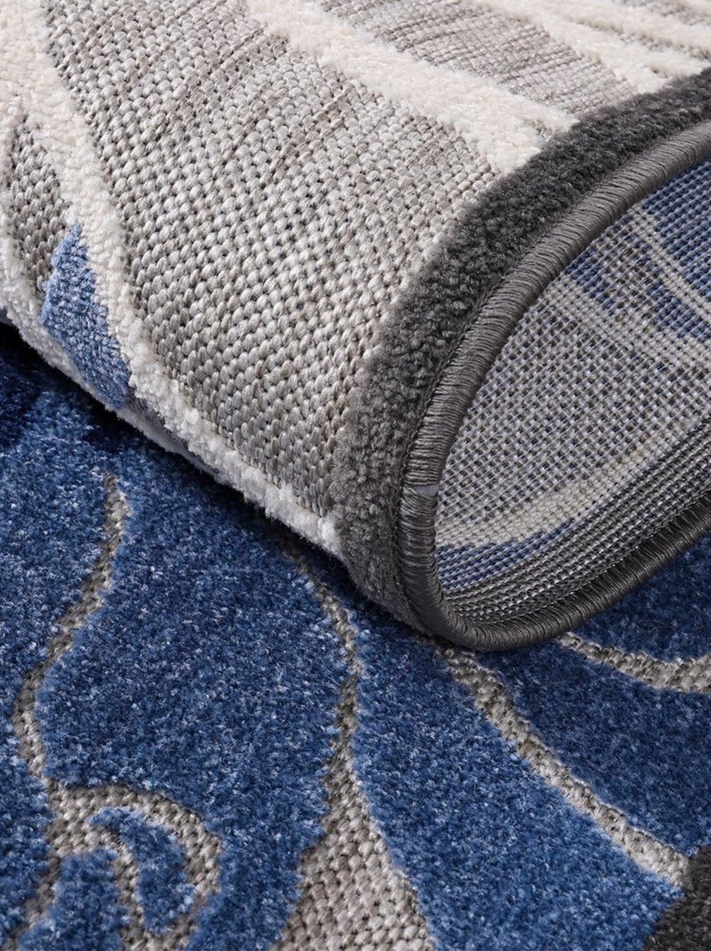 Tapis extérieur tissé kilim rectangle CHIMEKA Bleu - Kiabi