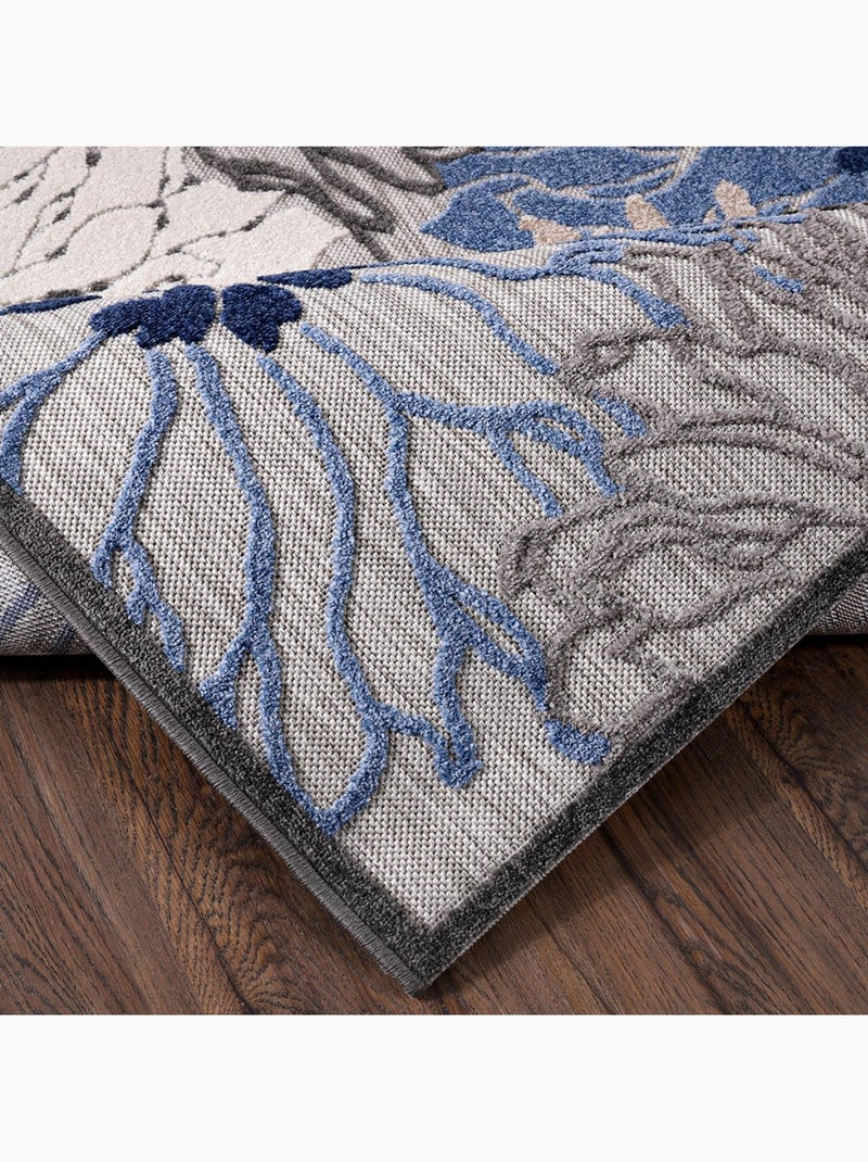 Tapis extérieur tissé kilim rectangle CHIMEKA Bleu - Kiabi