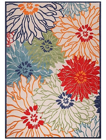 Tapis extérieur tissé kilim rectangle CHIMEKA