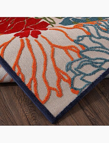 Tapis extérieur tissé kilim rectangle CHIMEKA