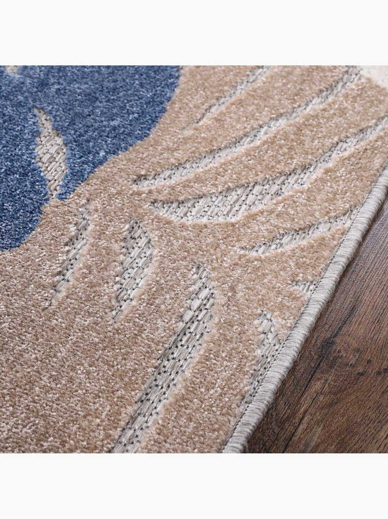 Tapis extérieur tissé kilim rectangle CHIMEKI Beige - Kiabi