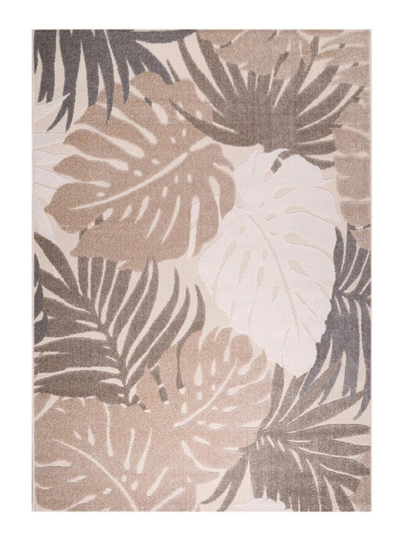 Tapis extérieur tissé kilim rectangle CHIMEKI Ecru - Kiabi