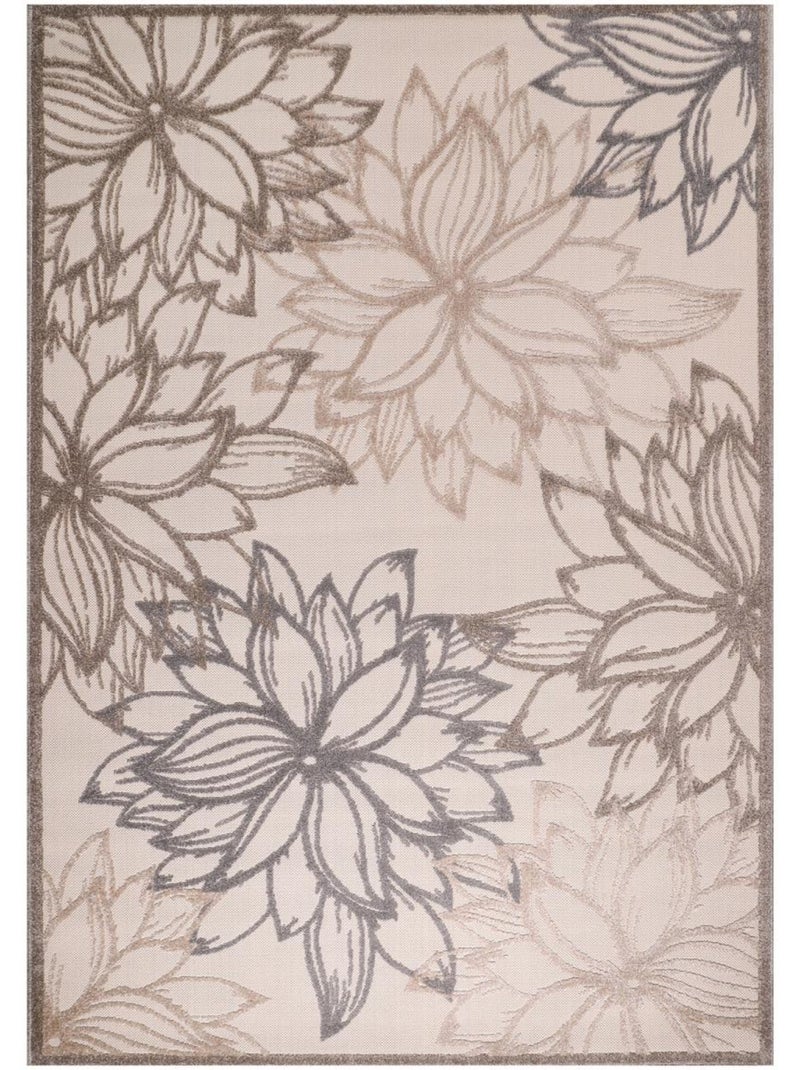 Tapis extérieur tissé kilim rectangle CHIMEKO Ecru - Kiabi
