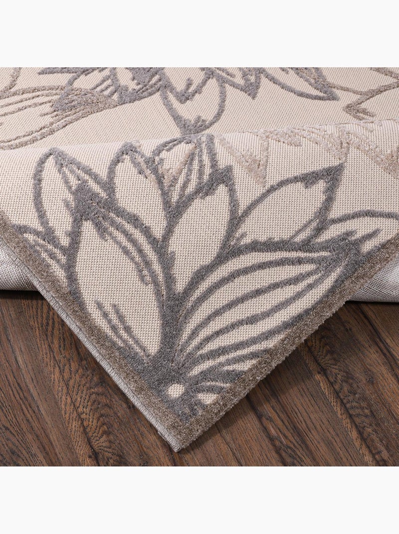 Tapis extérieur tissé kilim rectangle CHIMEKO Ecru - Kiabi