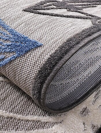 Tapis rond d'extérieur tissé kilim CHIMEKO