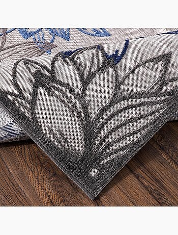 Tapis rond d'extérieur tissé kilim CHIMEKO