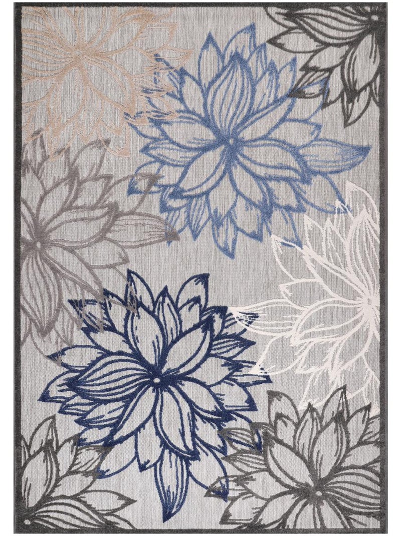 Tapis extérieur tissé kilim rectangle CHIMEKO Gris - Kiabi