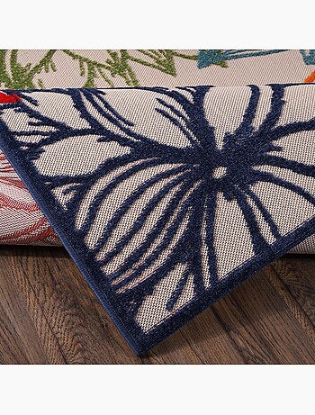 Tapis extérieur tissé kilim rectangle CHIMEKO