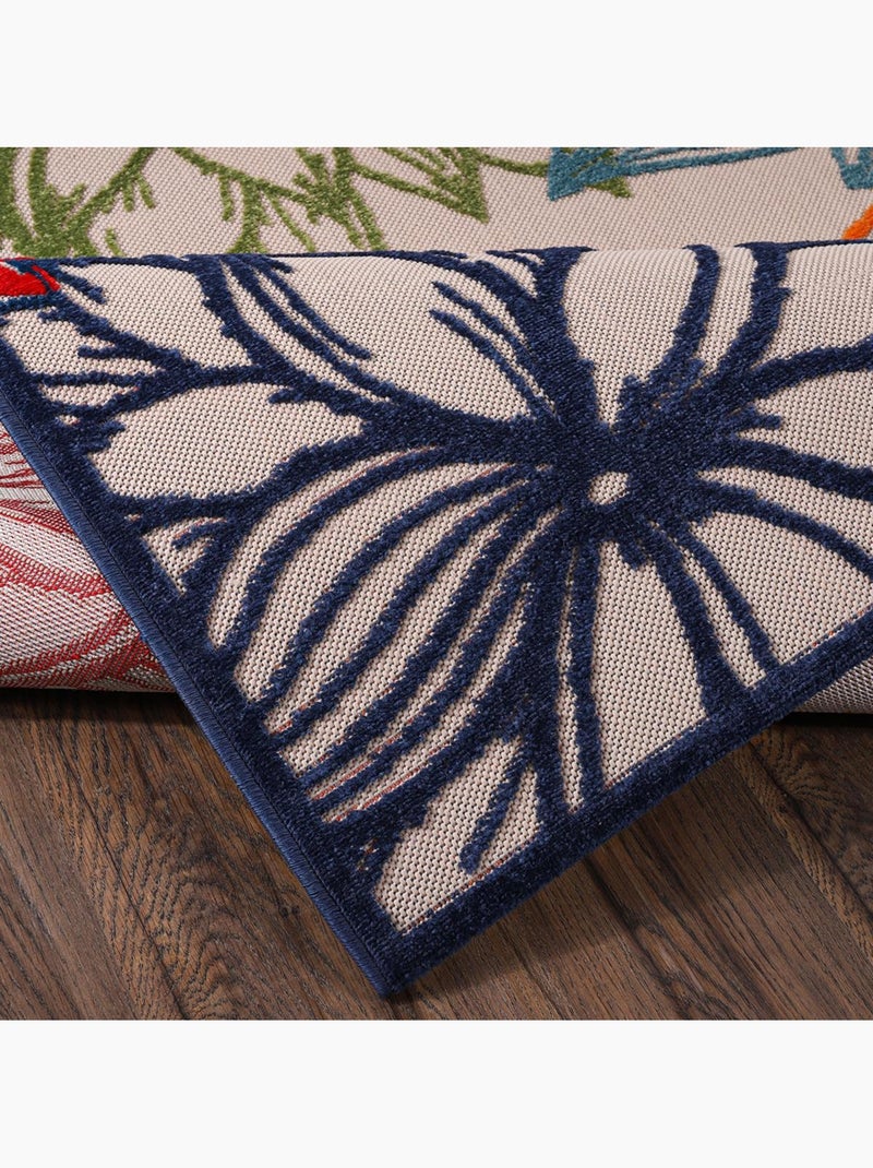 Tapis extérieur tissé kilim rectangle CHIMEKO Multicolore - Kiabi