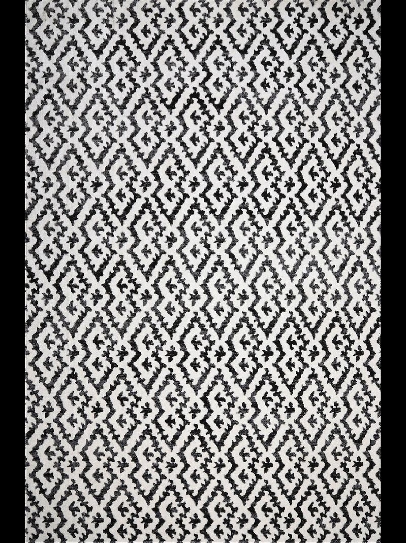 Tapis extérieur tissé kilim rectangle EDJE Noir - Kiabi