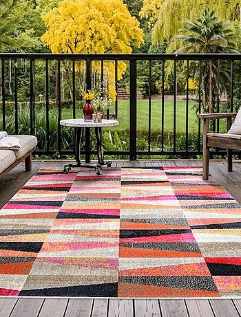 Tapis extérieur tissé kilim rectangle EXT CONTO