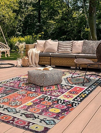 Tapis extérieur tissé kilim rectangle EXT LAHORS