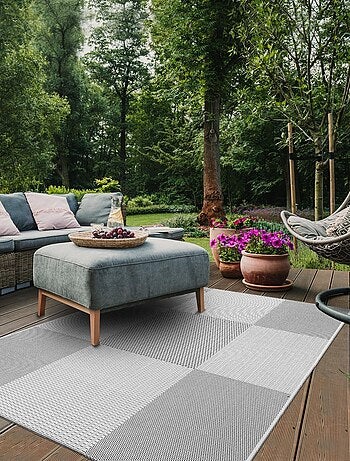 Tapis extérieur tissé kilim rectangle EXTERNA