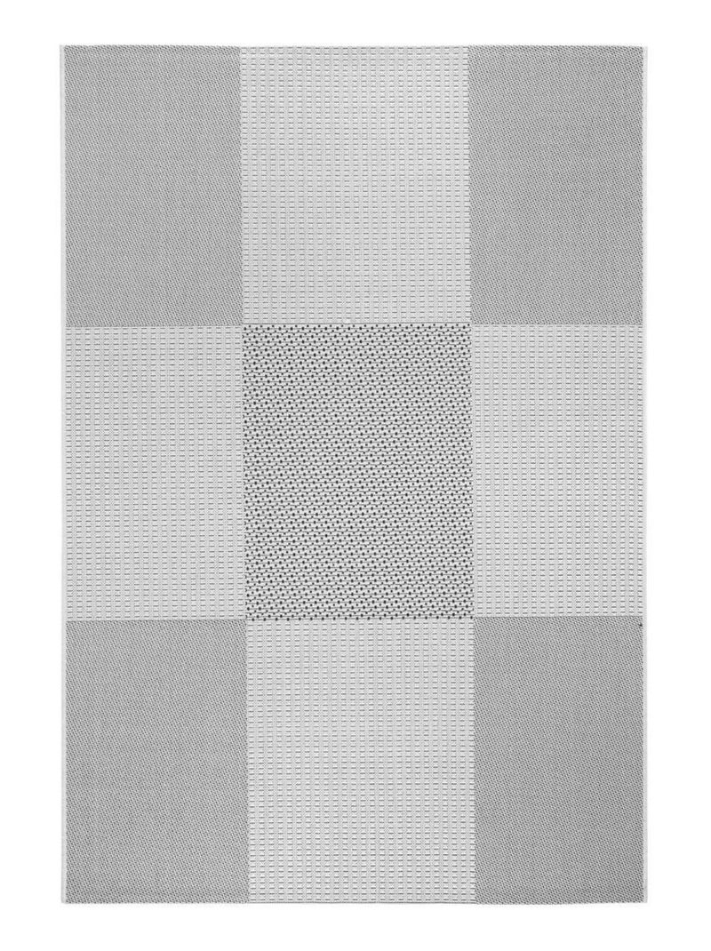 Tapis extérieur tissé kilim rectangle EXTERNA Argent - Kiabi