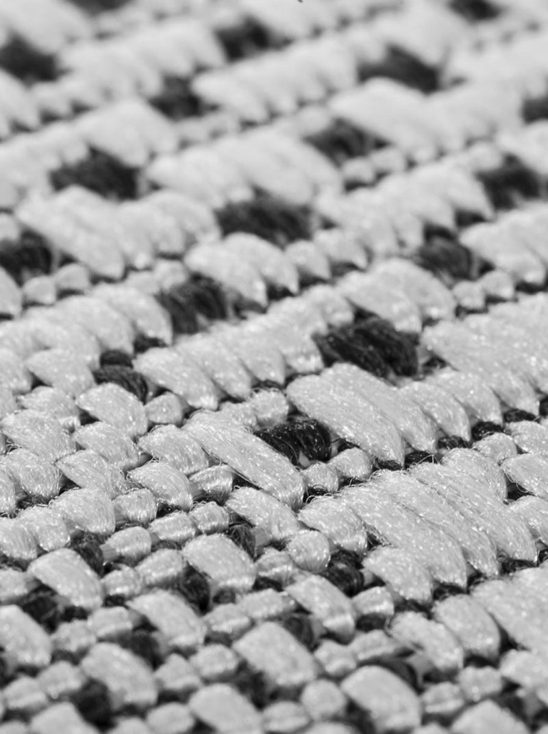 Tapis extérieur tissé kilim rectangle EXTERNA Argent - Kiabi