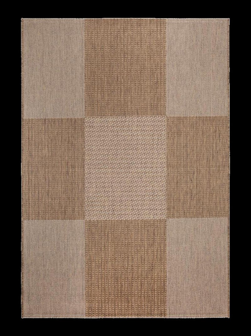 Tapis extérieur tissé kilim rectangle EXTERNA Marron - Kiabi