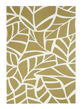 Tapis extérieur tissé kilim rectangle FEUILLE