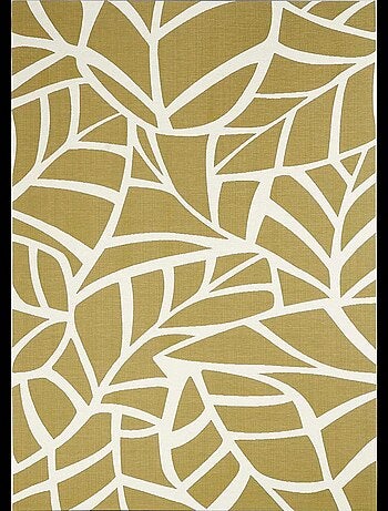 Tapis extérieur tissé kilim rectangle FEUILLE