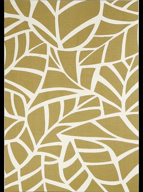 Tapis extérieur tissé kilim rectangle FEUILLE - Kiabi