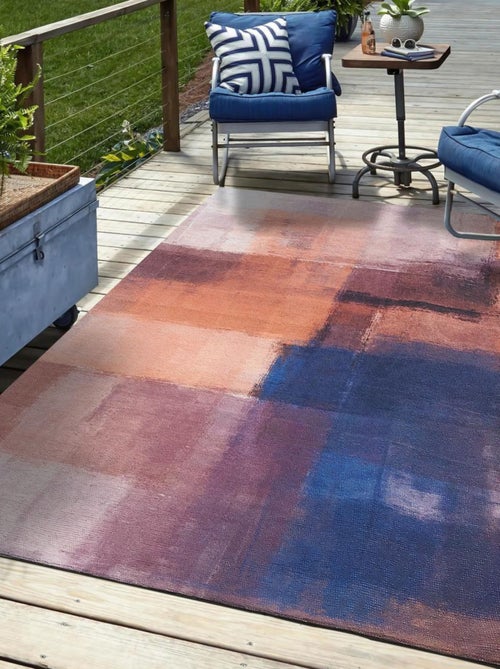 Tapis extérieur tissé kilim rectangle HOMAR - Kiabi