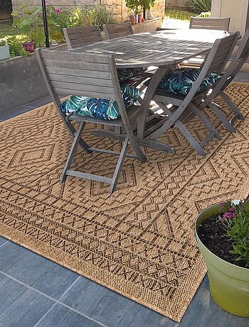 Tapis extérieur tissé kilim rectangle JUTE ART 2