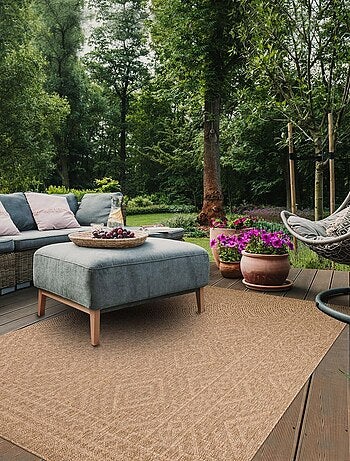 Tapis extérieur tissé kilim rectangle JUTE ART 3