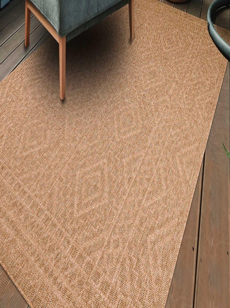 Tapis extérieur tissé kilim rectangle JUTE ART 3 Beige - Kiabi