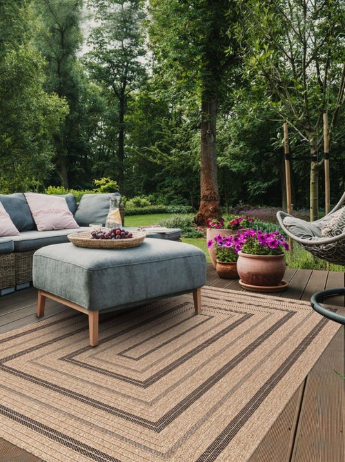 Tapis extérieur tissé kilim rectangle JUTE ART 5 - Kiabi
