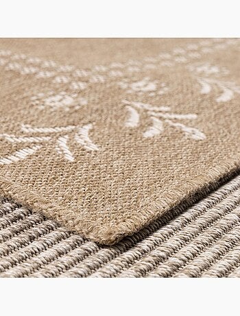 Tapis extérieur tissé kilim rectangle jute art 6
