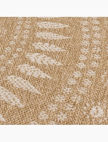Tapis extérieur tissé kilim rectangle jute art 6
