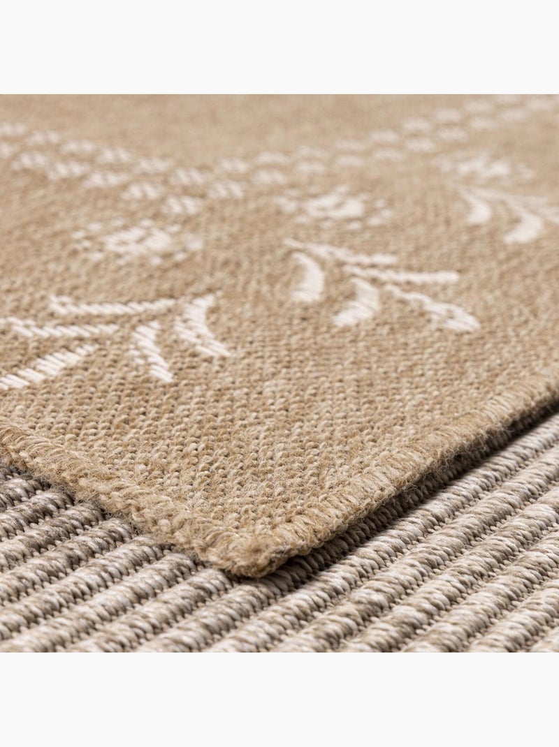 Tapis extérieur tissé kilim rectangle jute art 6 Beige - Kiabi