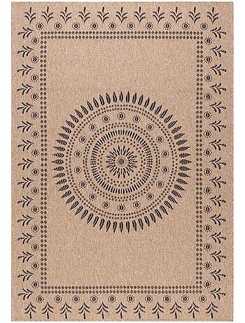 Tapis extérieur tissé kilim rectangle jute art 6