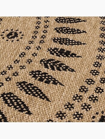 Tapis extérieur tissé kilim rectangle jute art 6