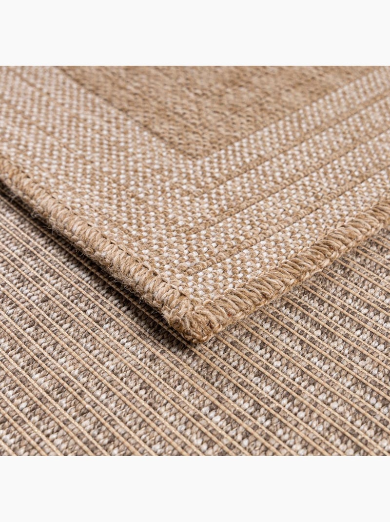 Tapis extérieur tissé kilim rectangle JUTE ART 7 Beige - Kiabi