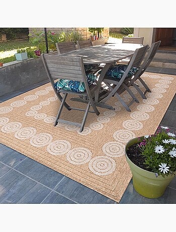 Tapis extérieur tissé kilim rectangle JUTE ART 8