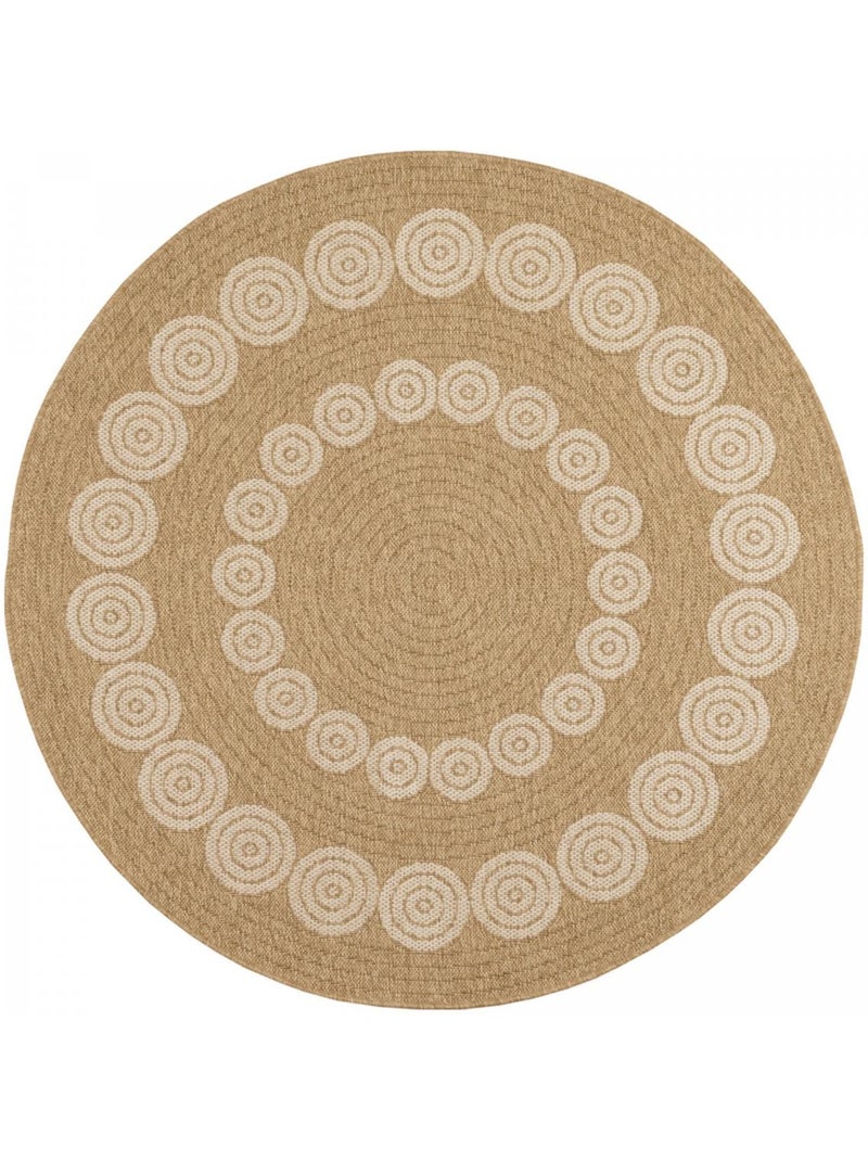 Tapis extérieur tissé kilim rectangle JUTE ART 8 Beige - Kiabi