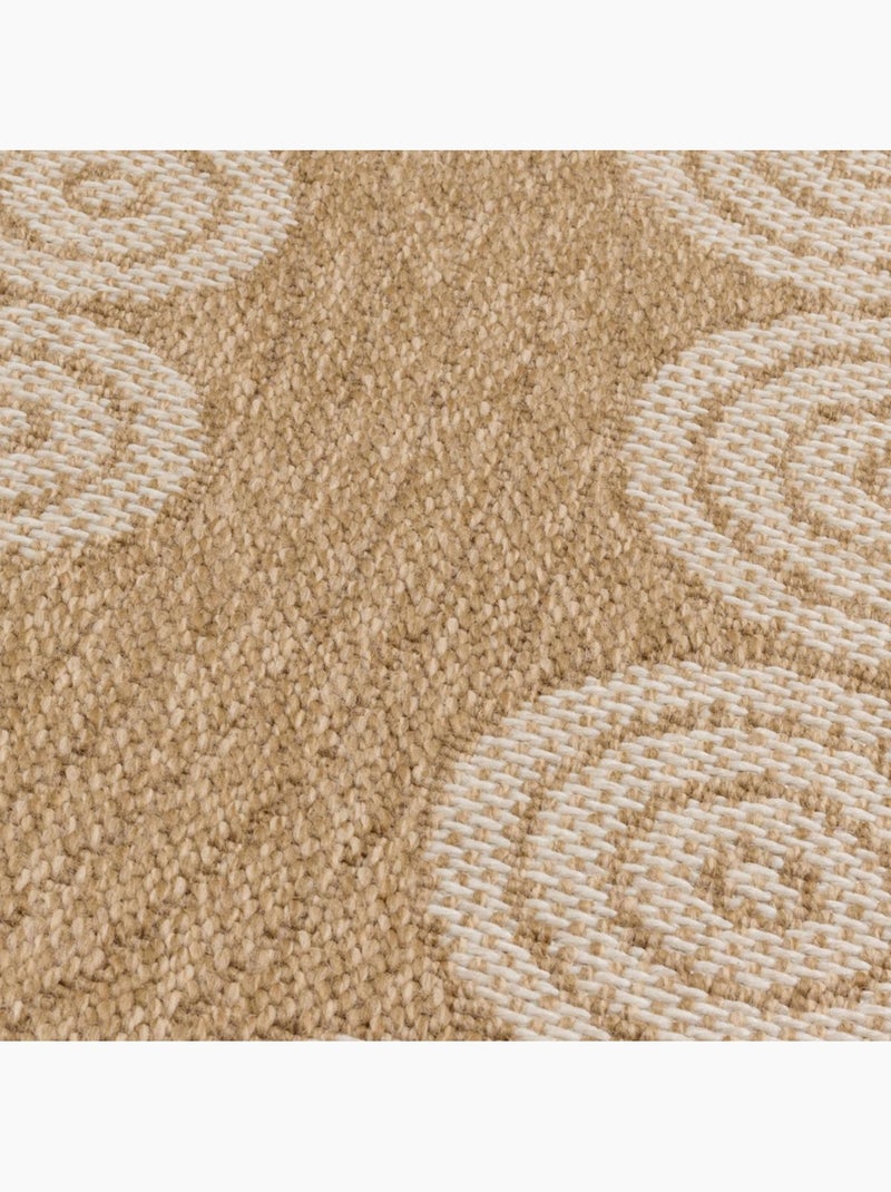 Tapis extérieur tissé kilim rectangle JUTE ART 8 Beige - Kiabi
