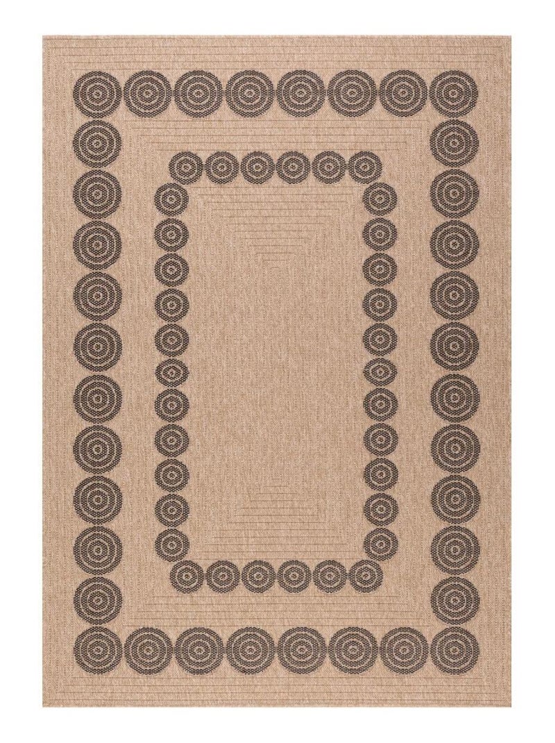Tapis extérieur tissé kilim rectangle JUTE ART 8 Noir - Kiabi