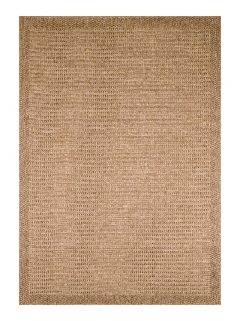 Tapis extérieur tissé kilim rectangle jute art Beige - Kiabi