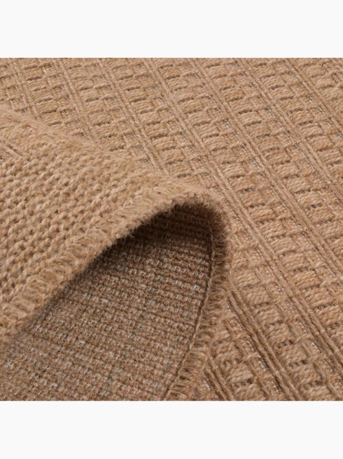 Tapis extérieur tissé kilim rectangle jute art - Kiabi