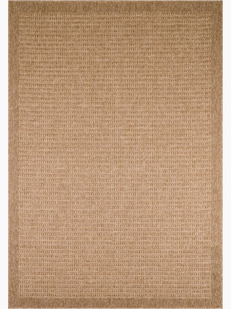 Tapis extérieur tissé kilim rectangle jute art Beige - Kiabi