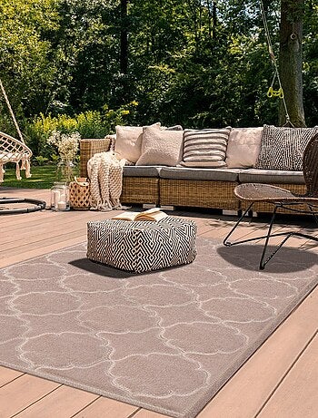 Tapis extérieur tissé kilim rectangle KUMA