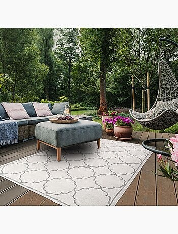 Tapis extérieur tissé kilim rectangle KUMA